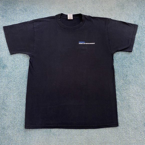 VINTAGE Epson Home Entertainment Shirt Adult Large Black The Matrix Parody 90s - Picture 9 of 11